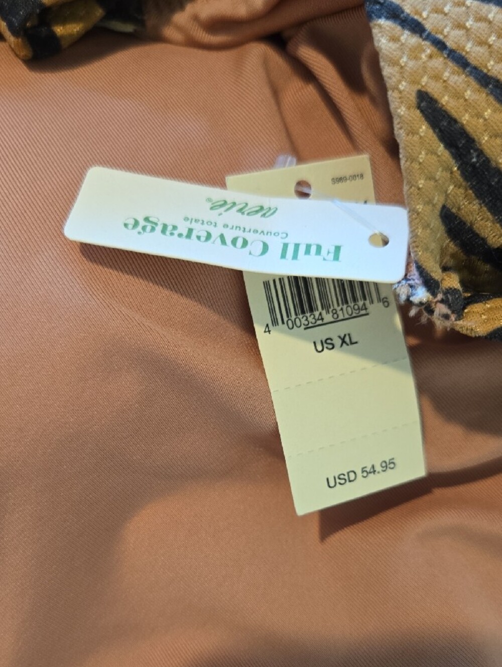 aerie Tan and Black Tiger-Stripe One-Piece Swimsuit - Picture 3 of 3